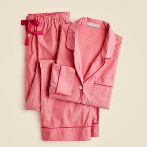 J Crew End-on-End Cotton Long Sleeve Women’s Pajama Set